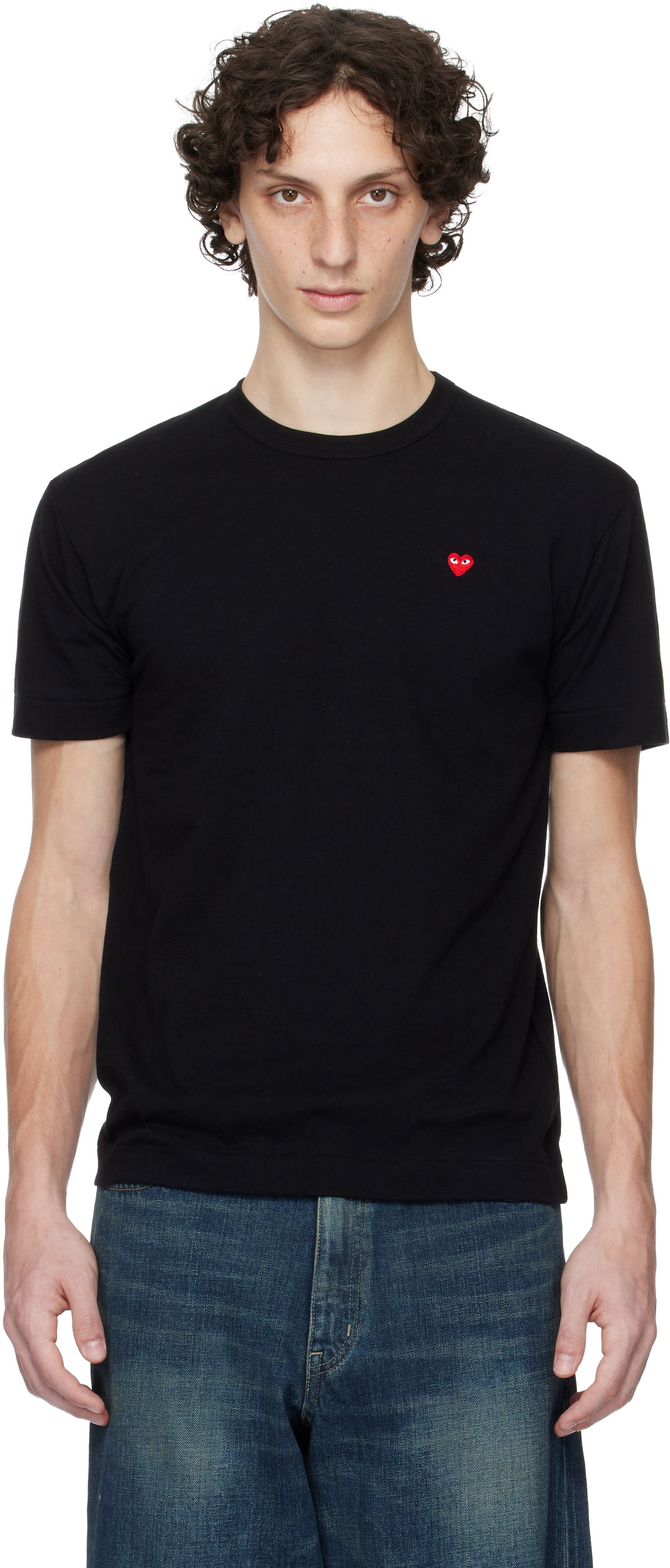 Tričko Comme des Garçons COMME des GARÇONS PLAY Basic Small Emblem T-Shirt Čierna | T304-051, 0