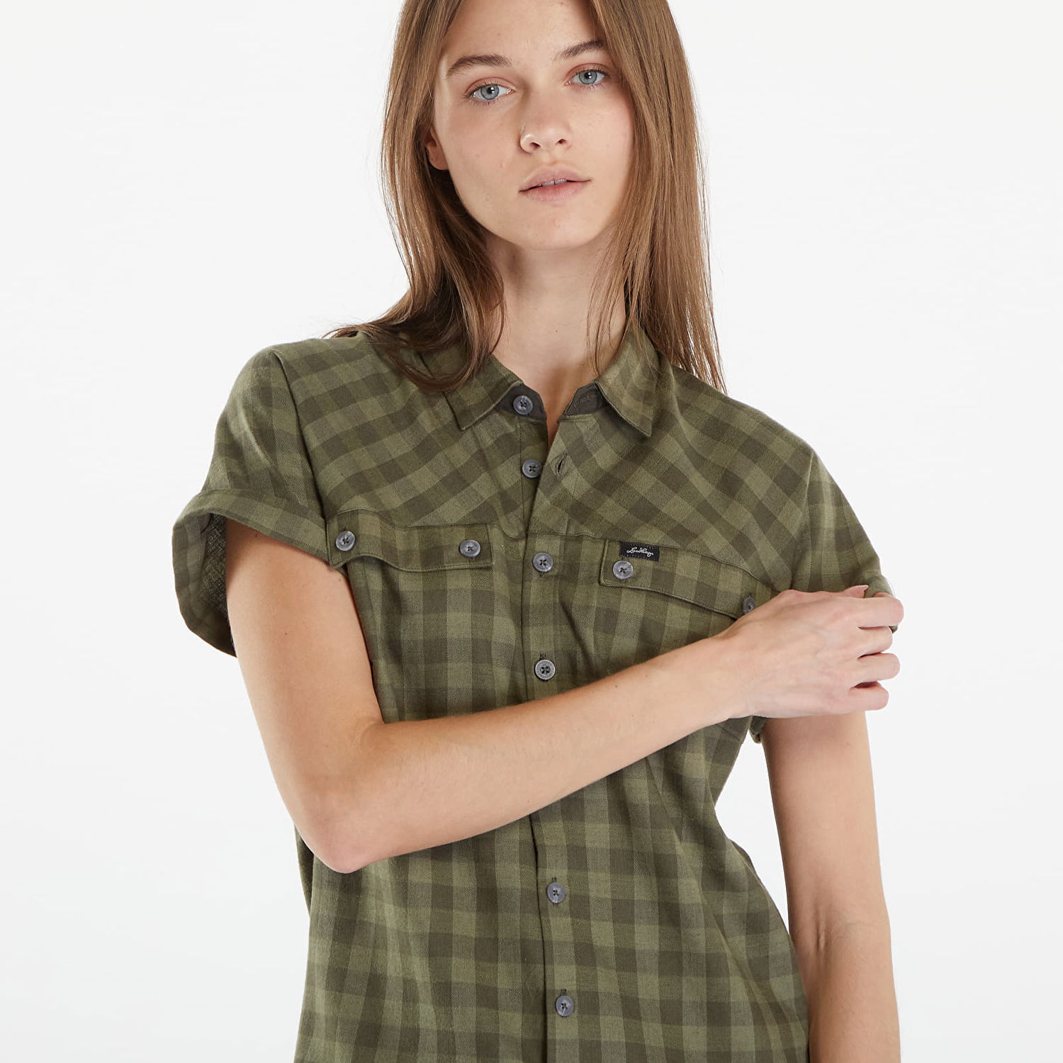 Košeľa Lundhags Ekren Gingham Check Short Sleeve Shirt Zelené | 1129097-640, 1