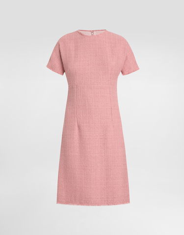 Šaty Dolce & Gabbana Dolce & Gabbana Raschel Tweed Midi Dress Ružová | F6ARVTGDCYKF0473, 0