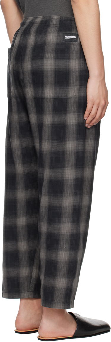 Nohavice Neighborhood Neighborhood Check Easy Trousers Čierna | 251TSNH-PTM03, 2