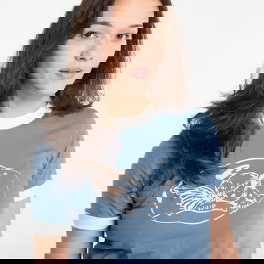 Tričko Carhartt WIP Work In Progress Reminiscing Ringer T-shirt Modrá | I036034 3GG60, 4