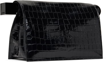 Kabelka Jacquemus Jacquemus 'The Rond Carré' Crocodile-Embossed Clutch Čierna | 25E233BA356-4301, 2