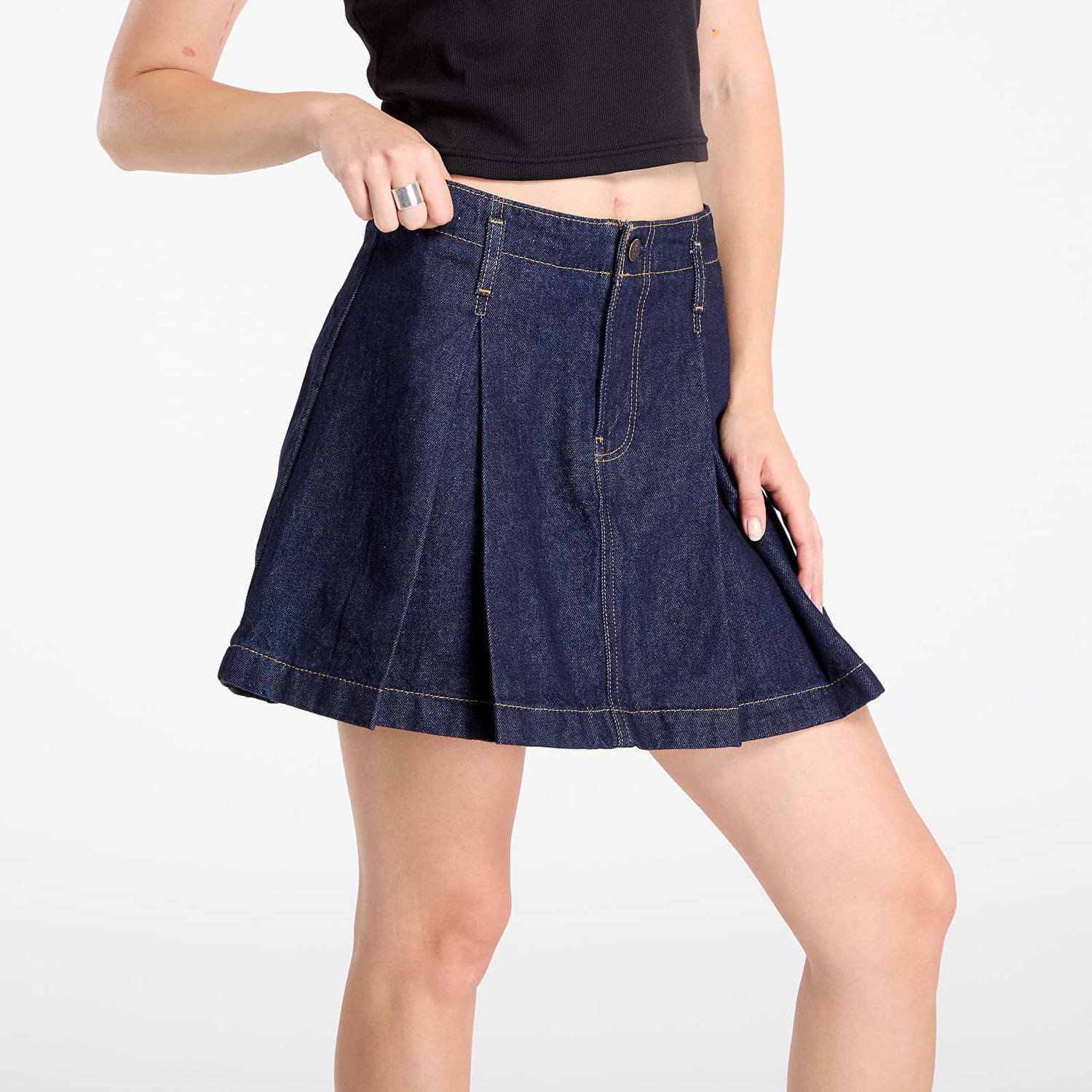 Sukňa CALVIN KLEIN Skirt Jeans Pleated Denim Skirt Blue Navy | LV047C717G N8D, 1