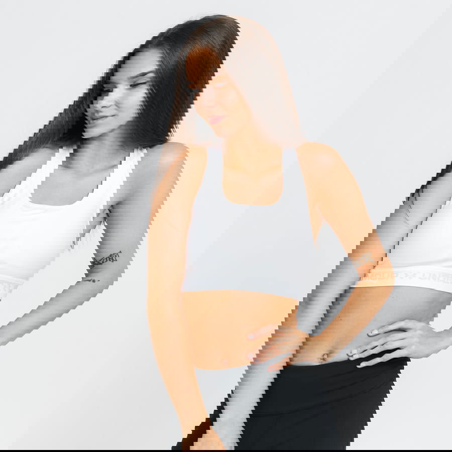 Podprsenka Under Armour Crossback Mid Bra Biela | 1361034-100, 0