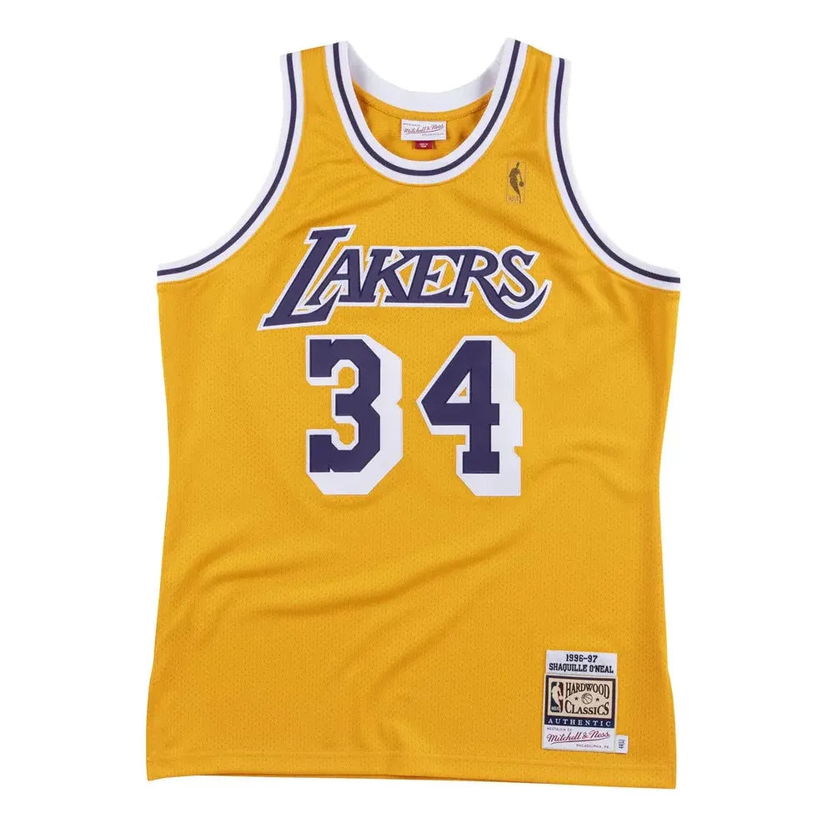 Dres Mitchell & Ness Mitchell & Ness x NBA Los Angeles Lakers Shaquille O'Neal Basketball Jersey Žltá | 3N2B7BHM0-LAKSO