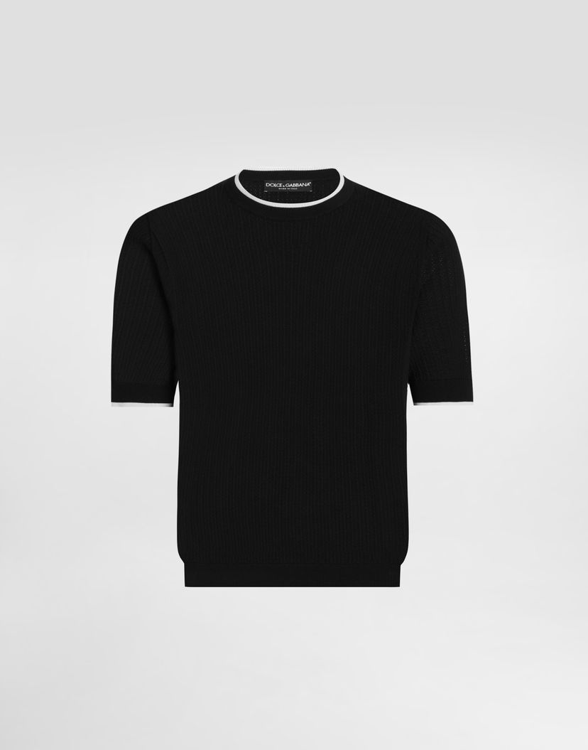 Sveter Dolce & Gabbana Dolce & Gabbana Crewneck Short Sleeve Sweater Čierna | GXX03TJBCH1N0000