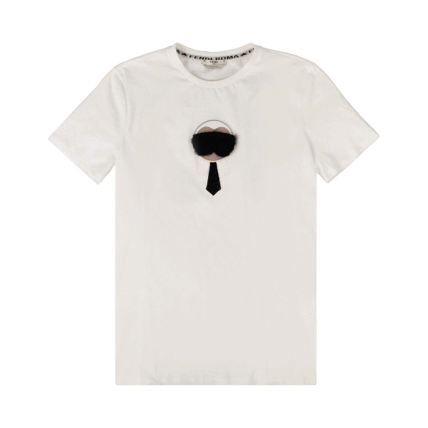 Tričko FENDI Karl Lagerfield x T-Shirt Biela | FS7036 89J FOZNM, 0