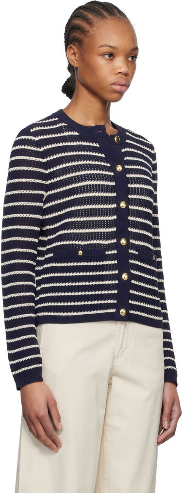 Sveter rag & bone rag & bone Viola Stripe Cardigan Navy | WAS24S042TG42, 1