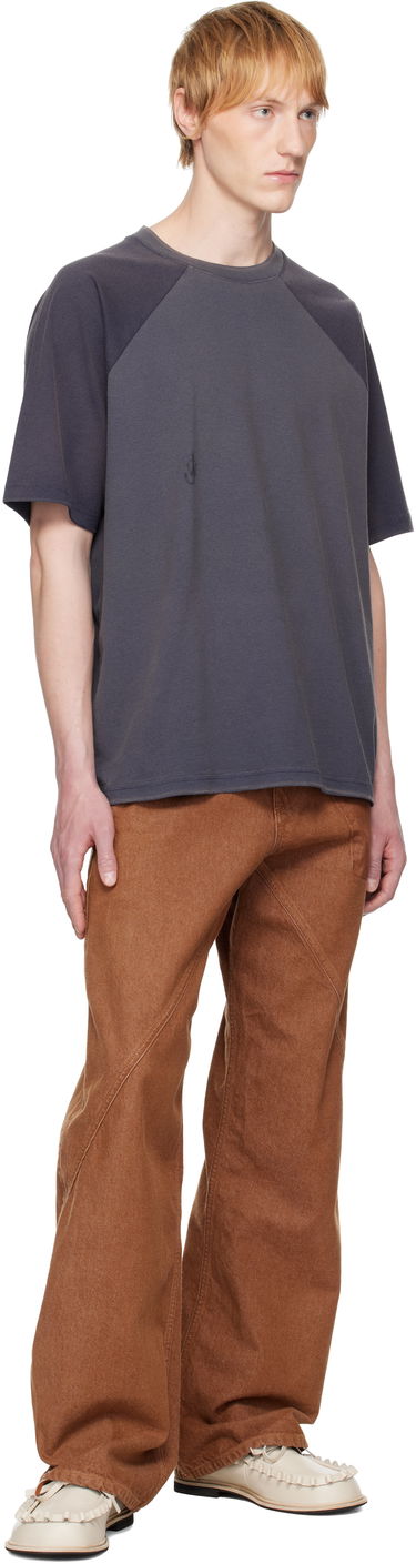 Tričko JW Anderson JW Anderson Garment Dye Oversized T-Shirt Šedá | JT0289-PG1800, 3