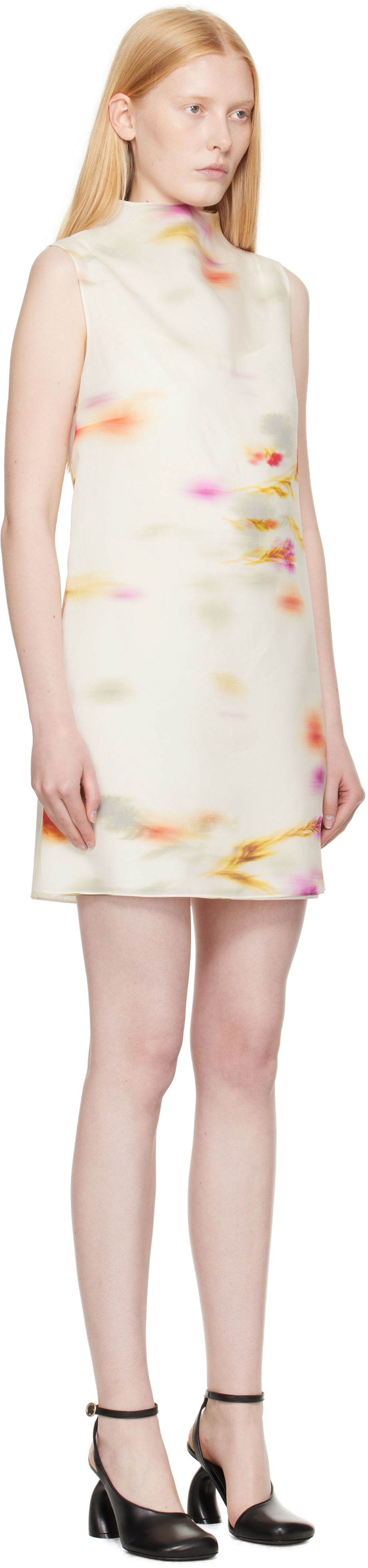 Šaty FERRAGAMO Ferragamo Blossom Flower Reversible Minidress Biela | 781220, 1