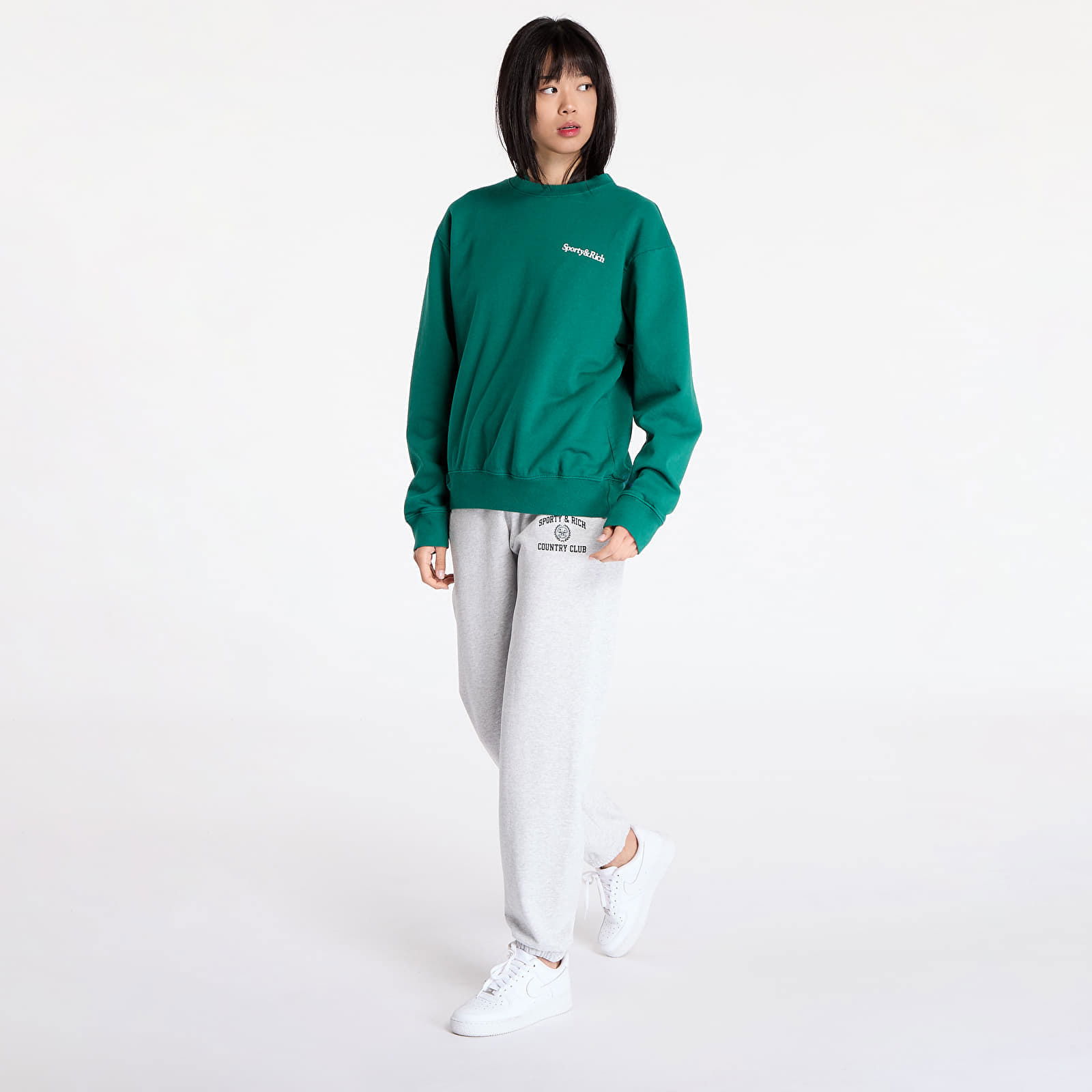 Health Is Wealth Crewneck UNISEX Alpine/ White XS