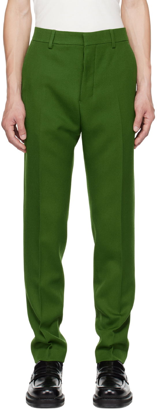 Nohavice AMI Fit Trousers Zelené | HTR004.WV0004, 0