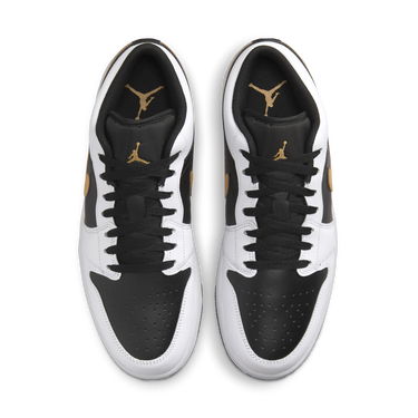 Tenisky a topánky Jordan Jordan 1 Low White Black Metallic Gold Swoosh Biela | 553558-172, 4
