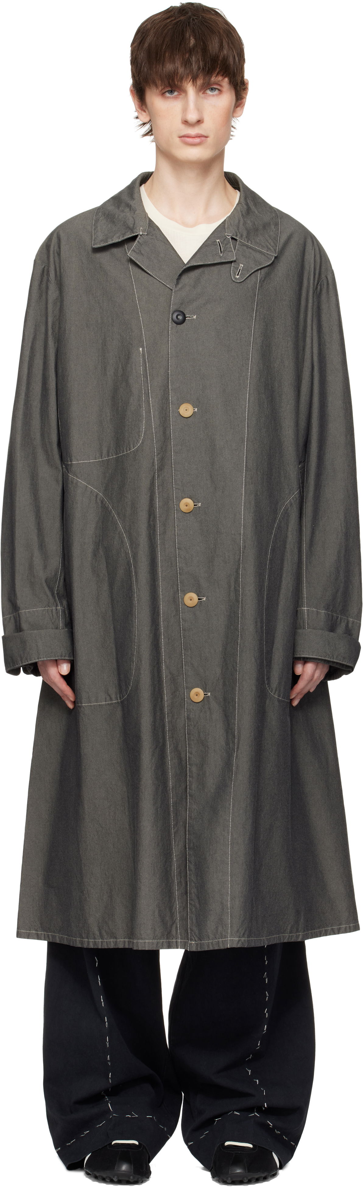 Pláštenka Maison Margiela Maison Margiela Canvas Coat Šedá | S50AA0156 M35299, 0