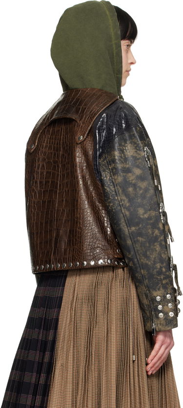 Bunda Chopova Lowena Chopova Lowena Afterclap Studded Cropped Jacket Hnedá | 5300, 2