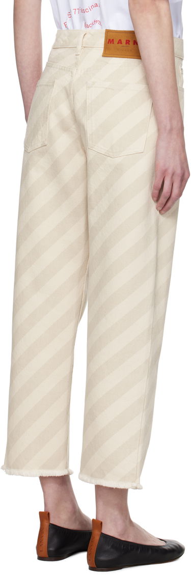 Džínsy Marni Marni 5-Pocket Striped Cropped Jeans Béžová | PAJD0425Y0 USCX37, 2