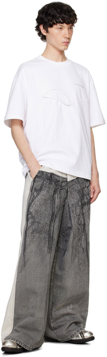 Tričko Feng Chen Wang Feng Chen Wang Paneled Collar T-Shirt Biela | FF12TSH713, 3