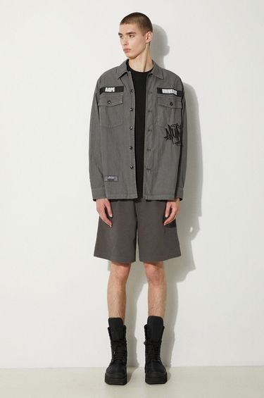 Košeľa AAPE by A Bathing Ape AAPE Regular Fit Shirt with Classic Collar Šedá | AAPSTM8481XXM, 1