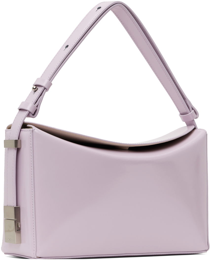 Curved Leather Shoulder Bag
