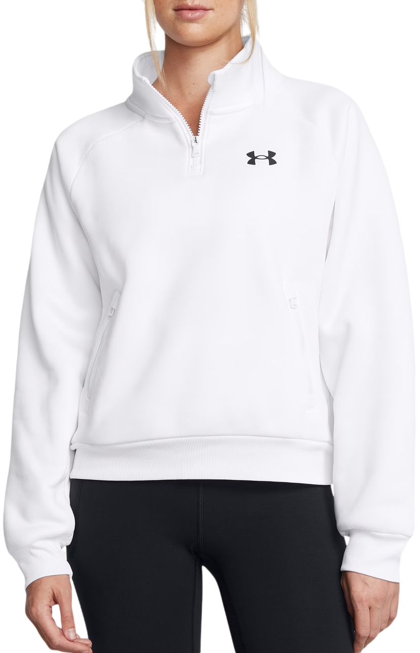 Sveter Under Armour Fleece Pro 1/2 Zip Sweatshirt Biela | 1386505-100