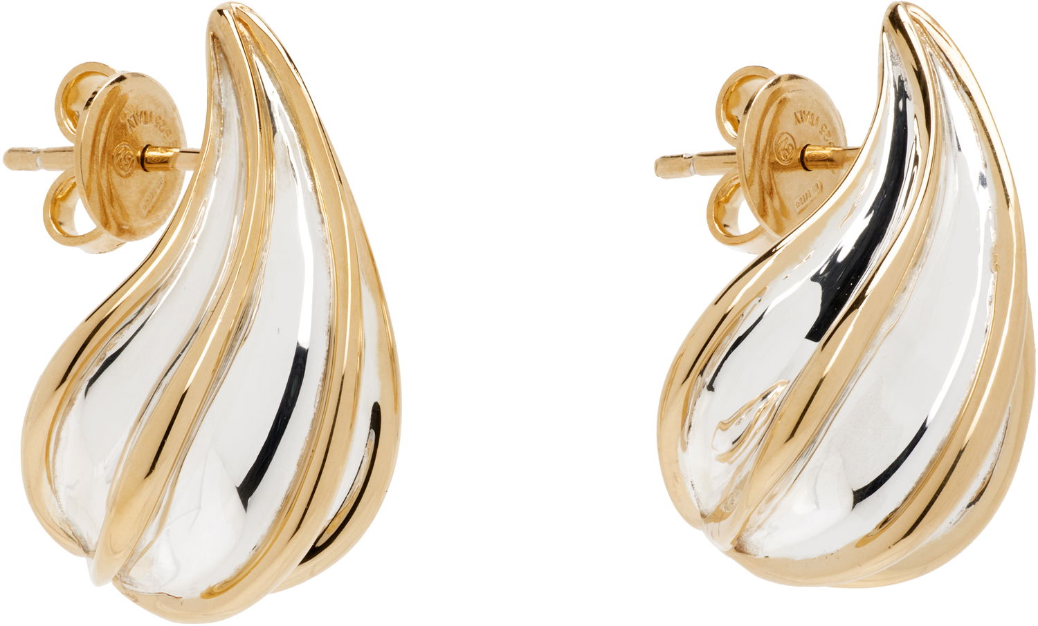 Náušnice Bottega Veneta Bottega Veneta Mini Gold & Silver Drop Earrings Metalická | 838154 V507D, 1