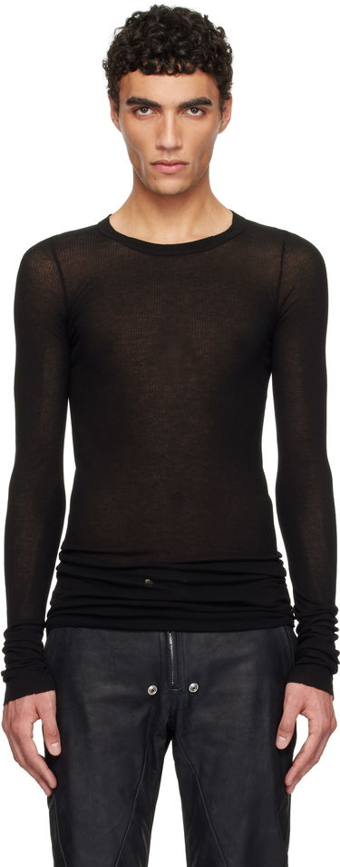 Tričko Rick Owens Rick Owens Hollywood Rib Long Sleeve T-Shirt Čierna | RU01E5250 RC, 0