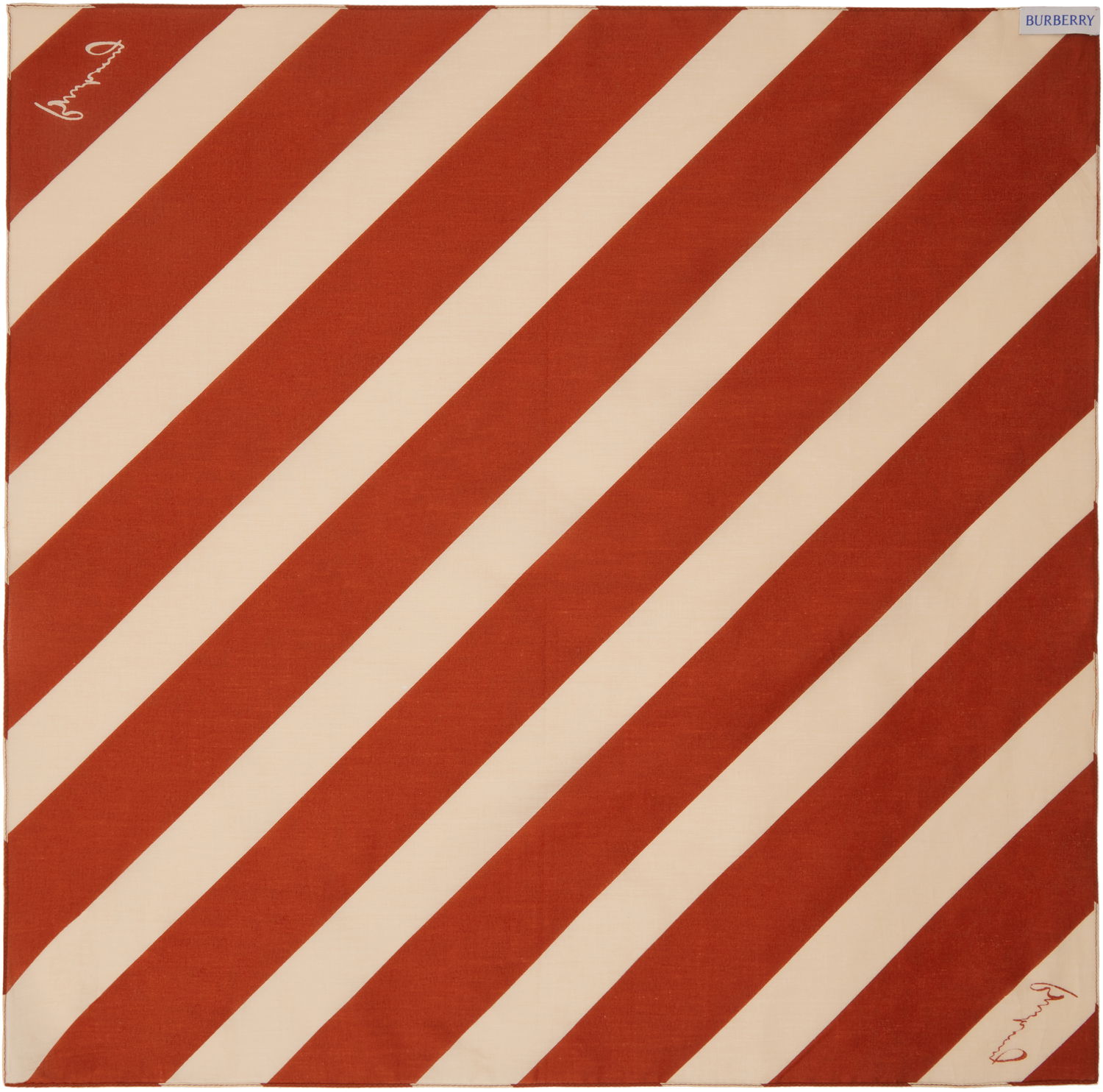 Šál Burberry Striped Cotton Scarf Červená | 8101580, 1