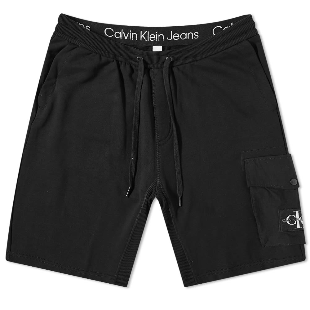 Šortky CALVIN KLEIN Monologo Badge Short Čierna | J30J323140BEH, 0