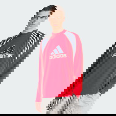 Mikina adidas Performance Mesh Long Sleeve Warm Up Top Červená | JD5376, 0