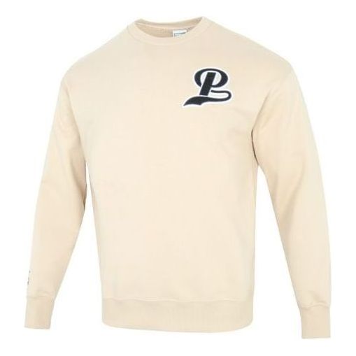 Sveter Puma Team Crew Logo Sweatshirt Béžová | 539268-67