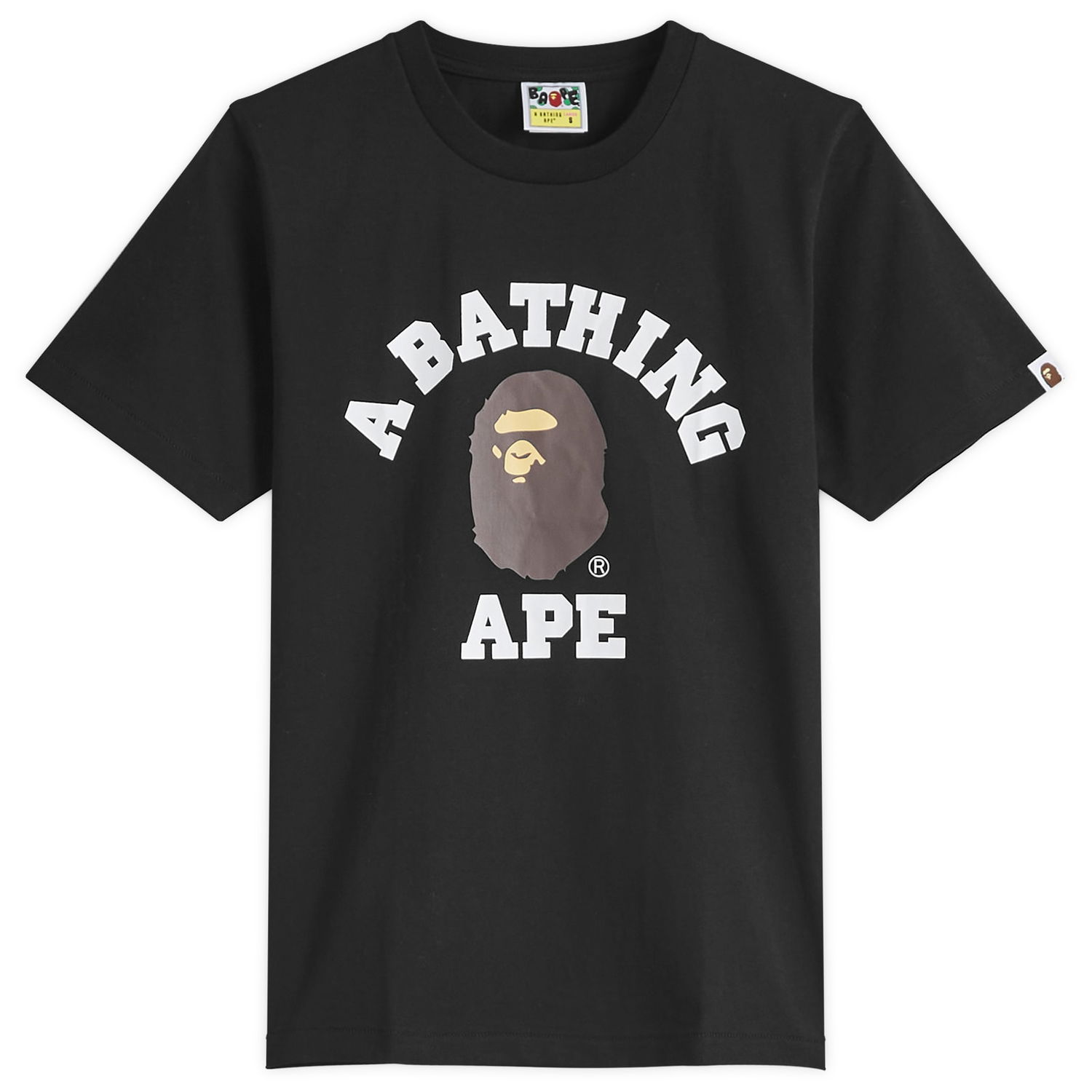 Tričko BAPE Black College Graphic T-Shirt, Size Medium Čierna | 001TEK802001L-BLK, 1