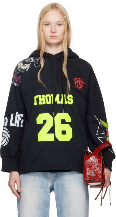 Mikina Marine Serre Marine Serre Regenerated Graphic Hoodie Čierna | UST025A UJER0007, 0
