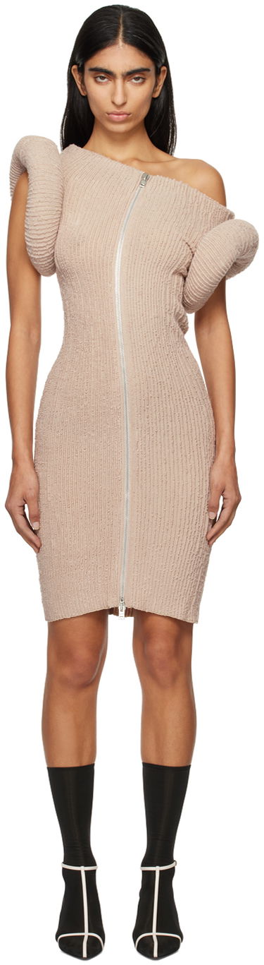 Šaty Acne Studios Acne Studios Asymmetric Knit Mini Dress Ružová | A20761-, 0
