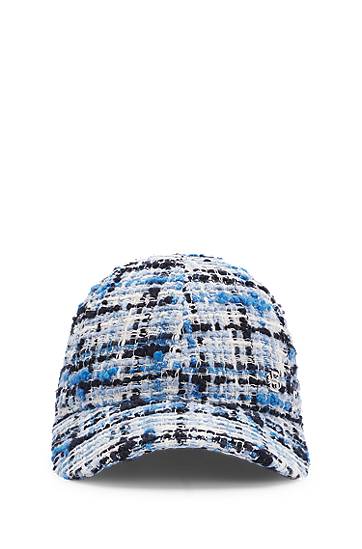 Šiltovka BOSS Tweed Cap with Double B Monogram Modrá | 50535874, 0