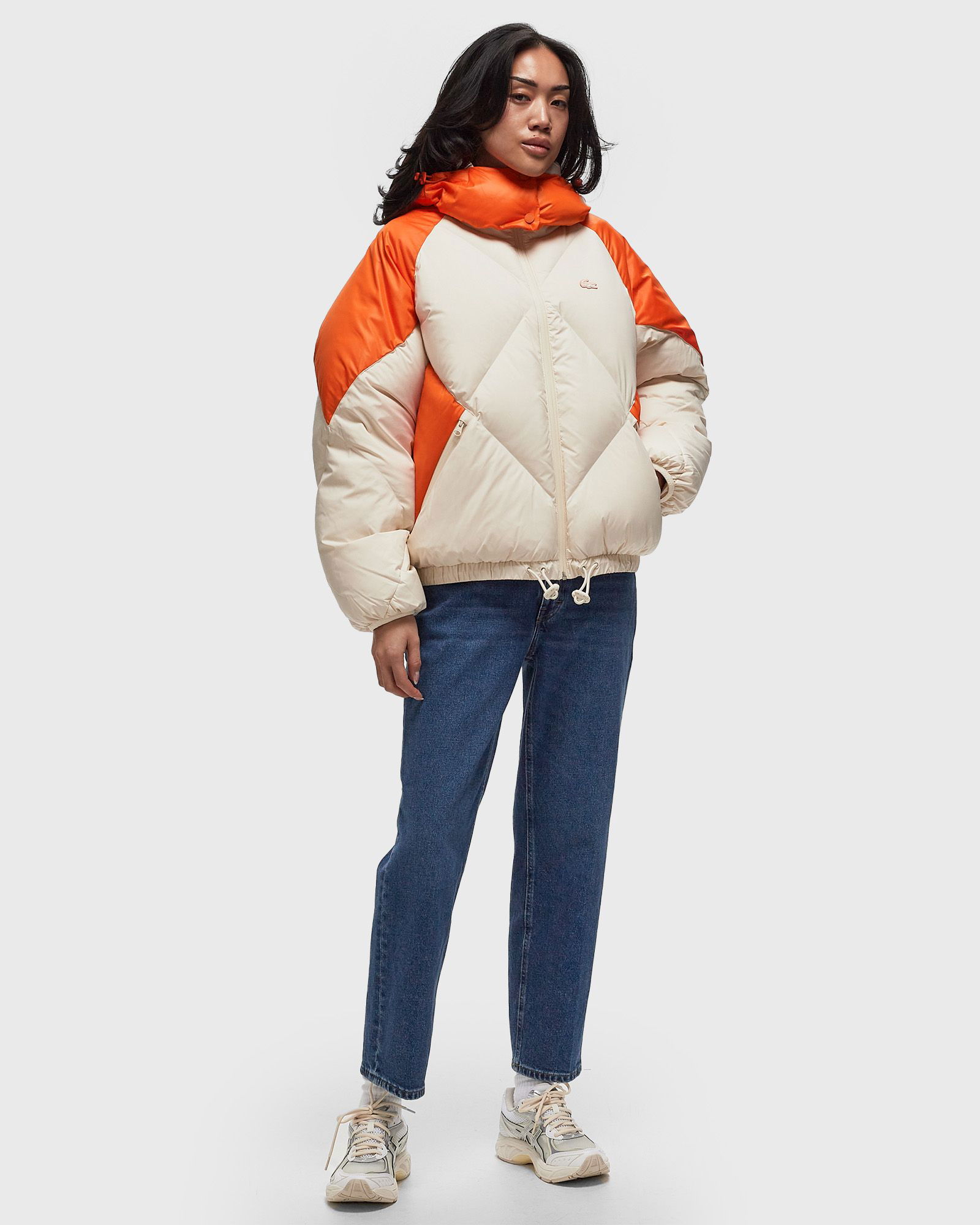 Diamond Quilted Hooded Down Puffer Jacket