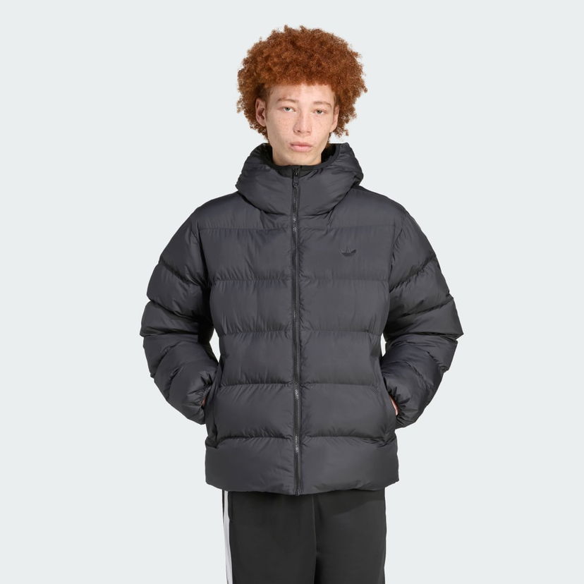 Prešívaná bunda adidas Performance Hooded Puffer Jacket Čierna | JX4123