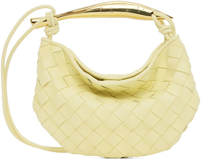 Taška cez rameno Bottega Veneta Mini Sardine Shoulder Bag Žltá | 744267 VCPP1, 0
