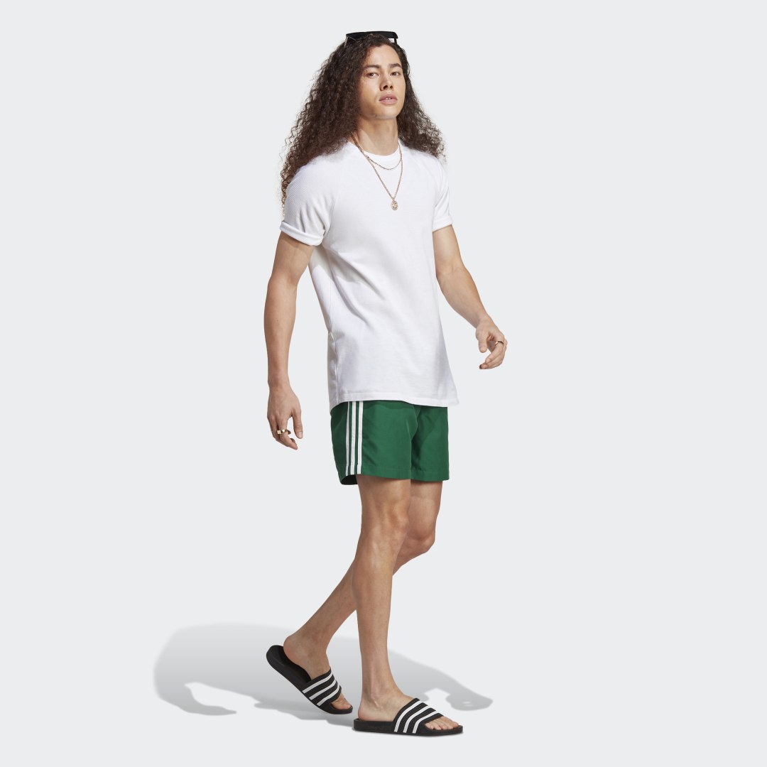 Plavky adidas Originals Adicolor 3-Stripes Zelené | HT4408, 1