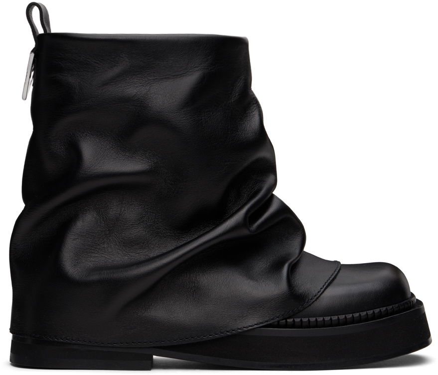 Kabáty The Attico Attico Mini Robin Slouch Leather Boots Čierna | 247WS832 L019, 0