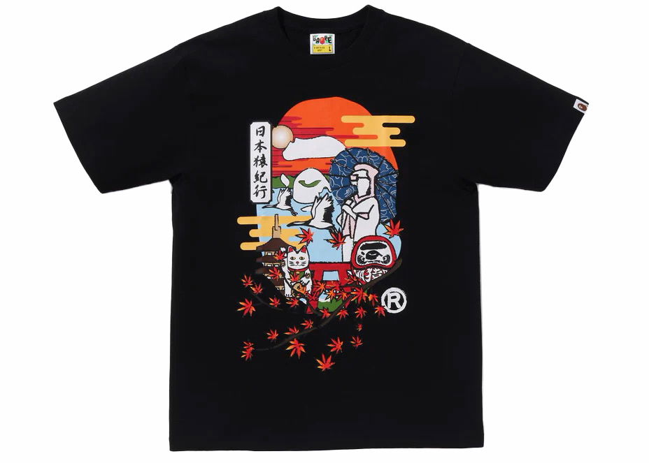 Tričko BAPE BAPE Japan Culture Ape Head Tee (FW23) Black Čierna | 1J72-110-040, 0