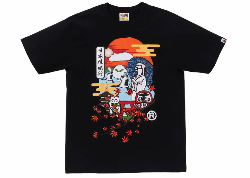 Tričko BAPE BAPE Japan Culture Ape Head Tee (FW23) Black Čierna | 1J72-110-040