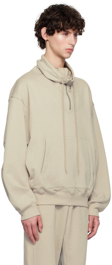 Mikina Helmut Lang Helmut Lang Funnel Neck Sweatshirt Béžová | O04HM509, 1