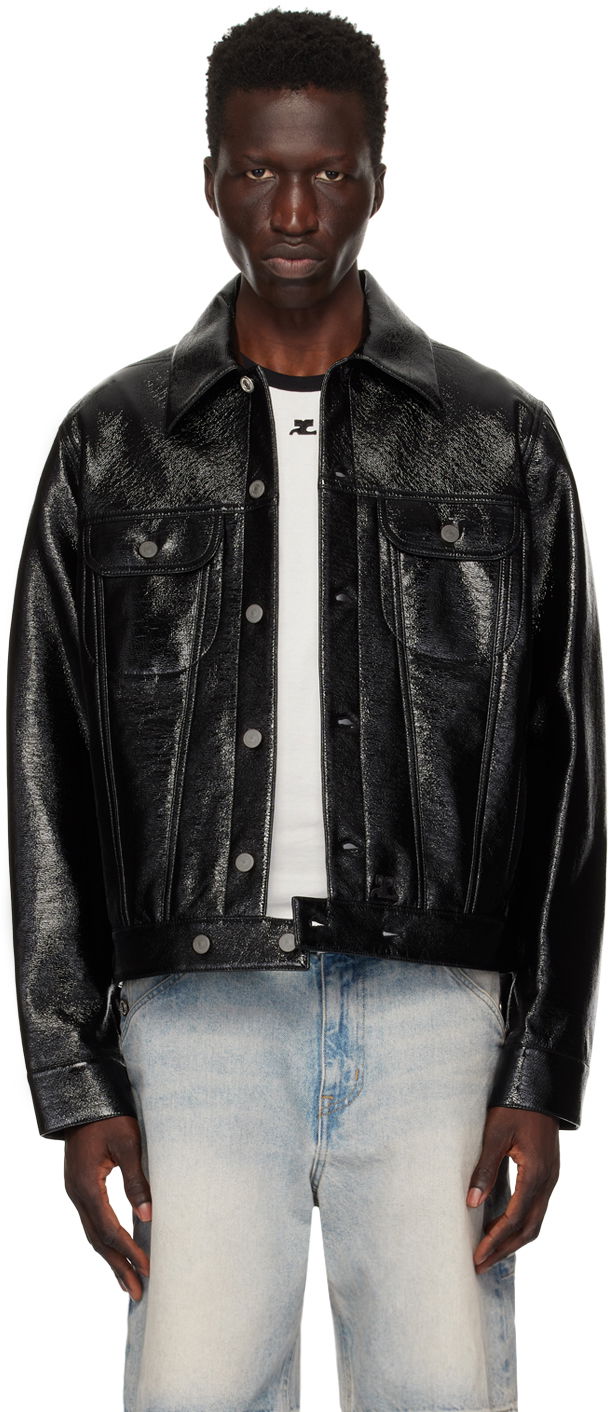 Bunda Courrèges Courrèges Trucker Jacket Čierna | VESCBL063VY0014