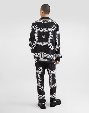 Košeľa Dolce & Gabbana Silk Shirt with Bandana Print Čierna | G5IF1THI1WFHN9RA, 2