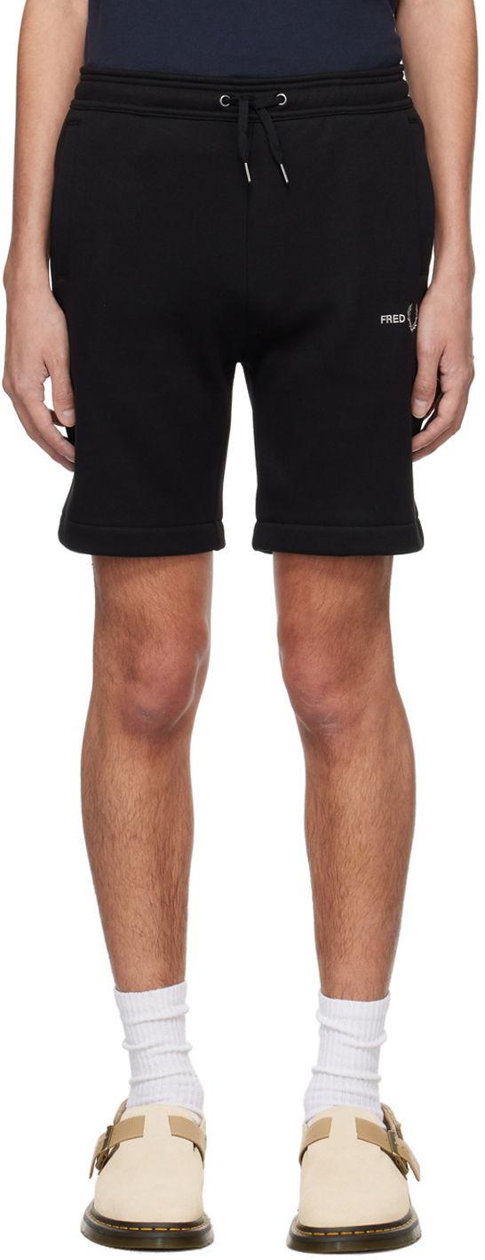 Šortky Fred Perry Embroidered Shorts Čierna | S5509-102