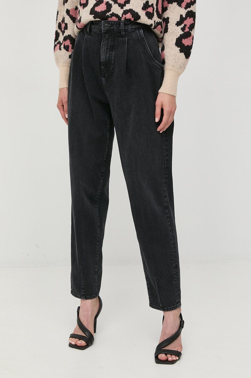 Džínsy GUESS High Waist Trousers Čierna | W2BA29.D4QD1, 0