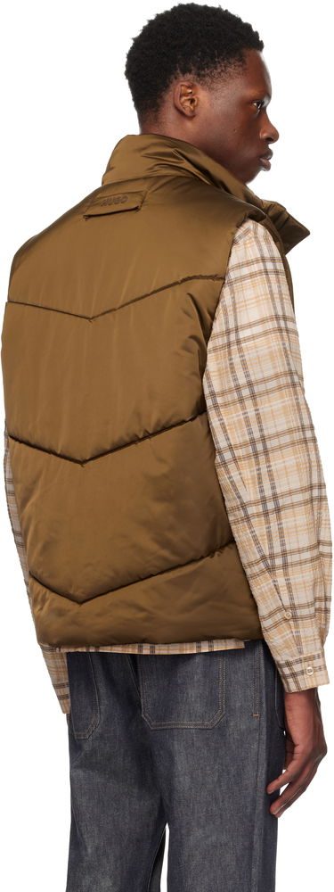 Vesta BOSS Padded Satin Gilet Čierna | 50541591, 2