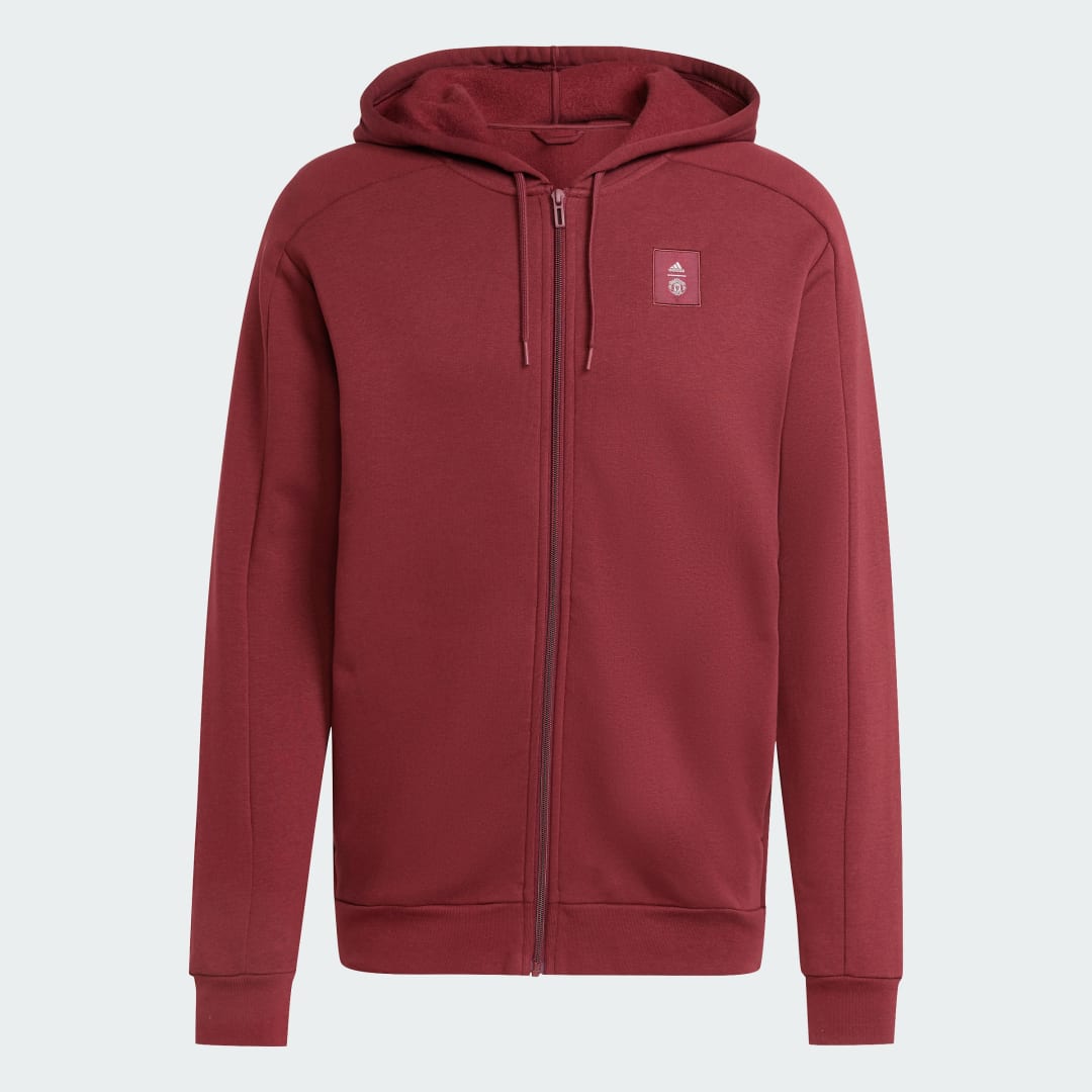 Mikina adidas Performance Manchester United Seasonal Full-Zip Hoodie Červená | IT4171, 1