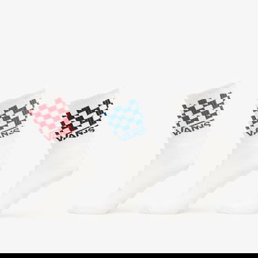 Ponožky Vans Vans Classic Check Crew Socks 3-Pack Biela | VN000QBUWHT1, 0