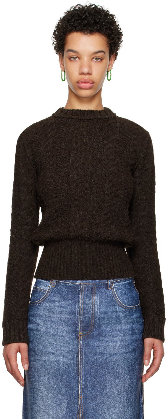 Sveter Bottega Veneta Shetland Sweater Hnedá | 757825 V39D0, 0